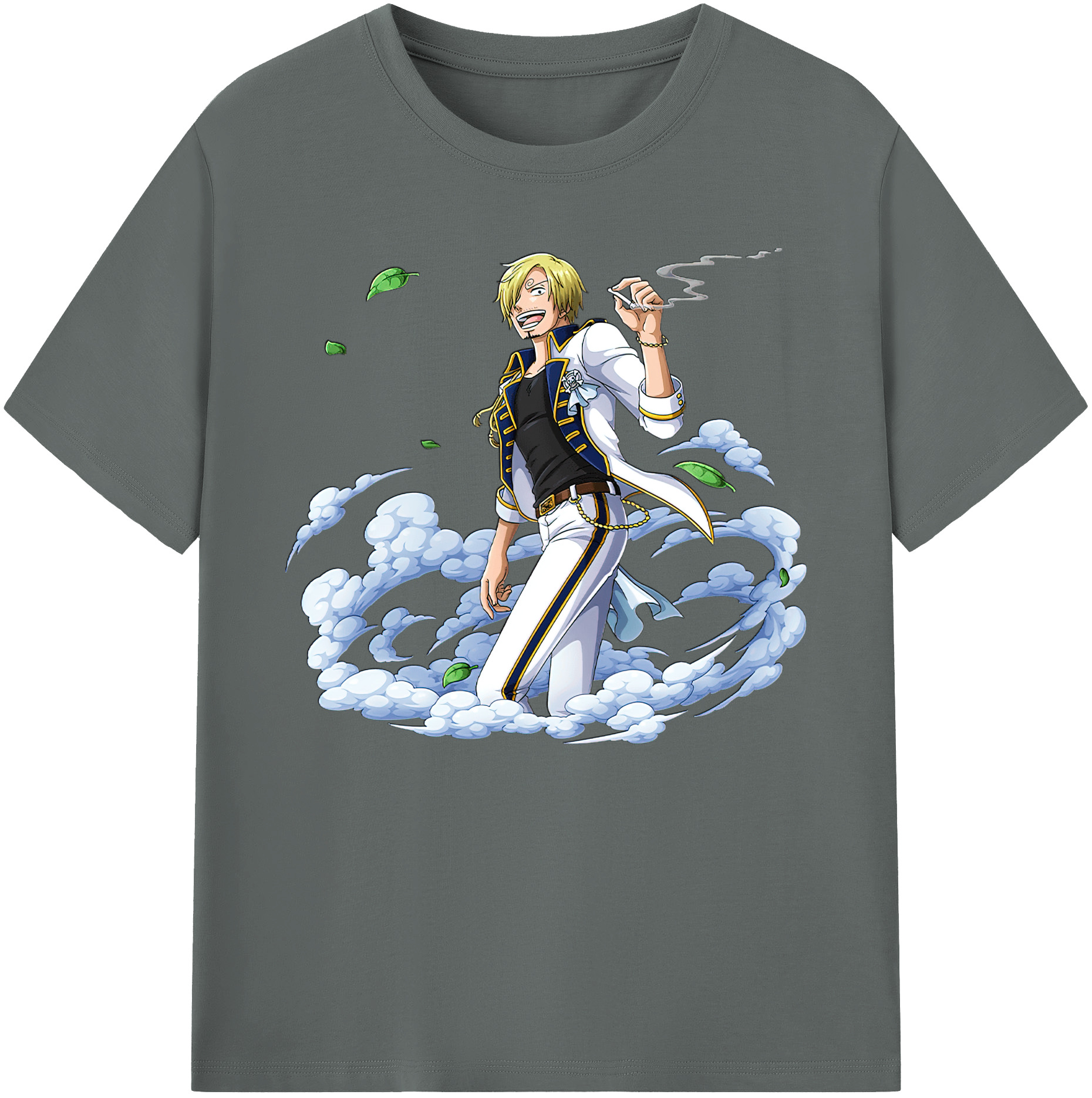 （画像用） ワンピース サンジ ONE PIECE Sanji 綿100％ メンズ半袖Tシャツ｜肌触りやわらか＆通気性